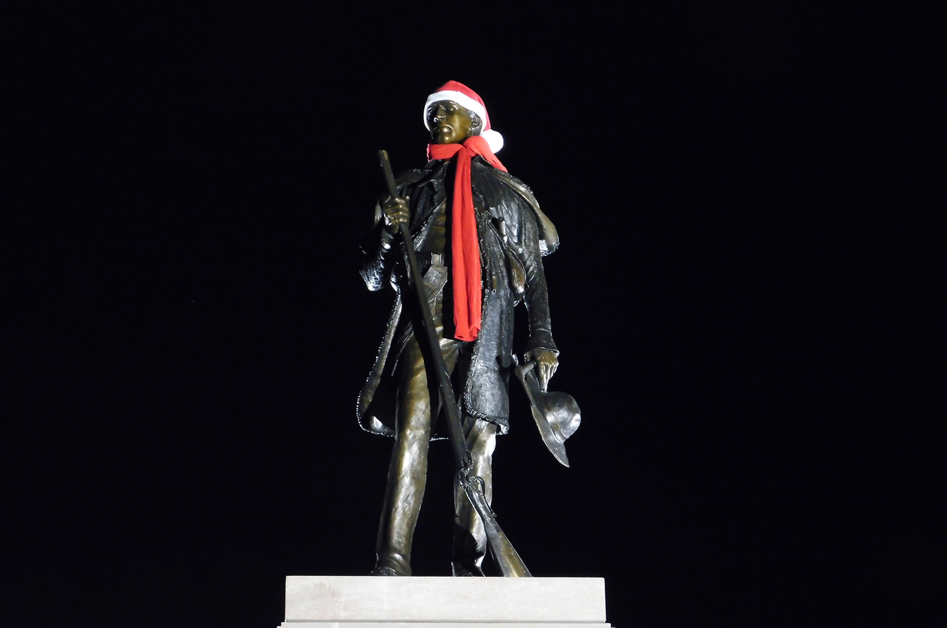 Sam Houston welcomes Santa!