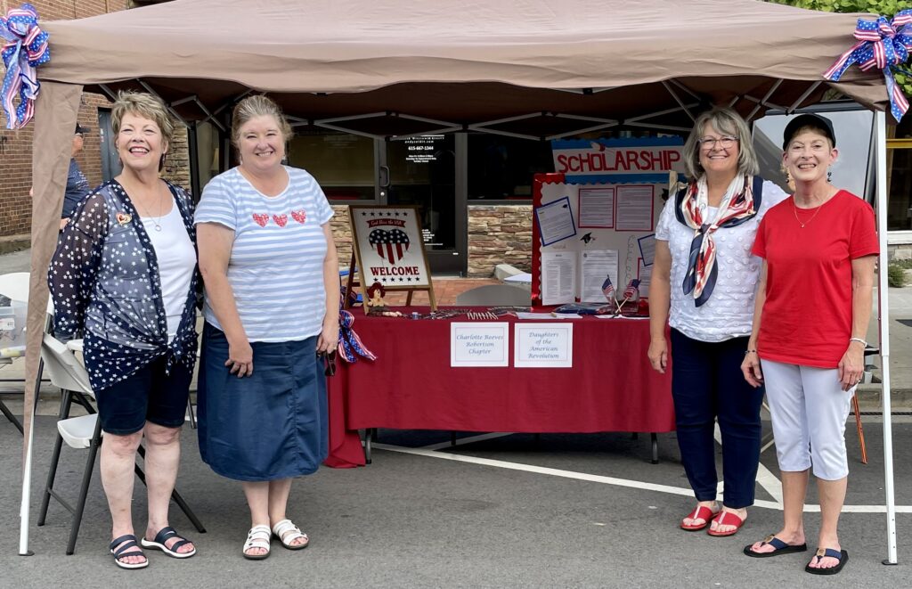 Chapter display booth at the First Friday Night Market in Springfield, Tennessee