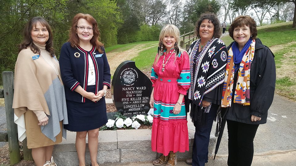 Chapter attending Nancy Ward marker commemoration